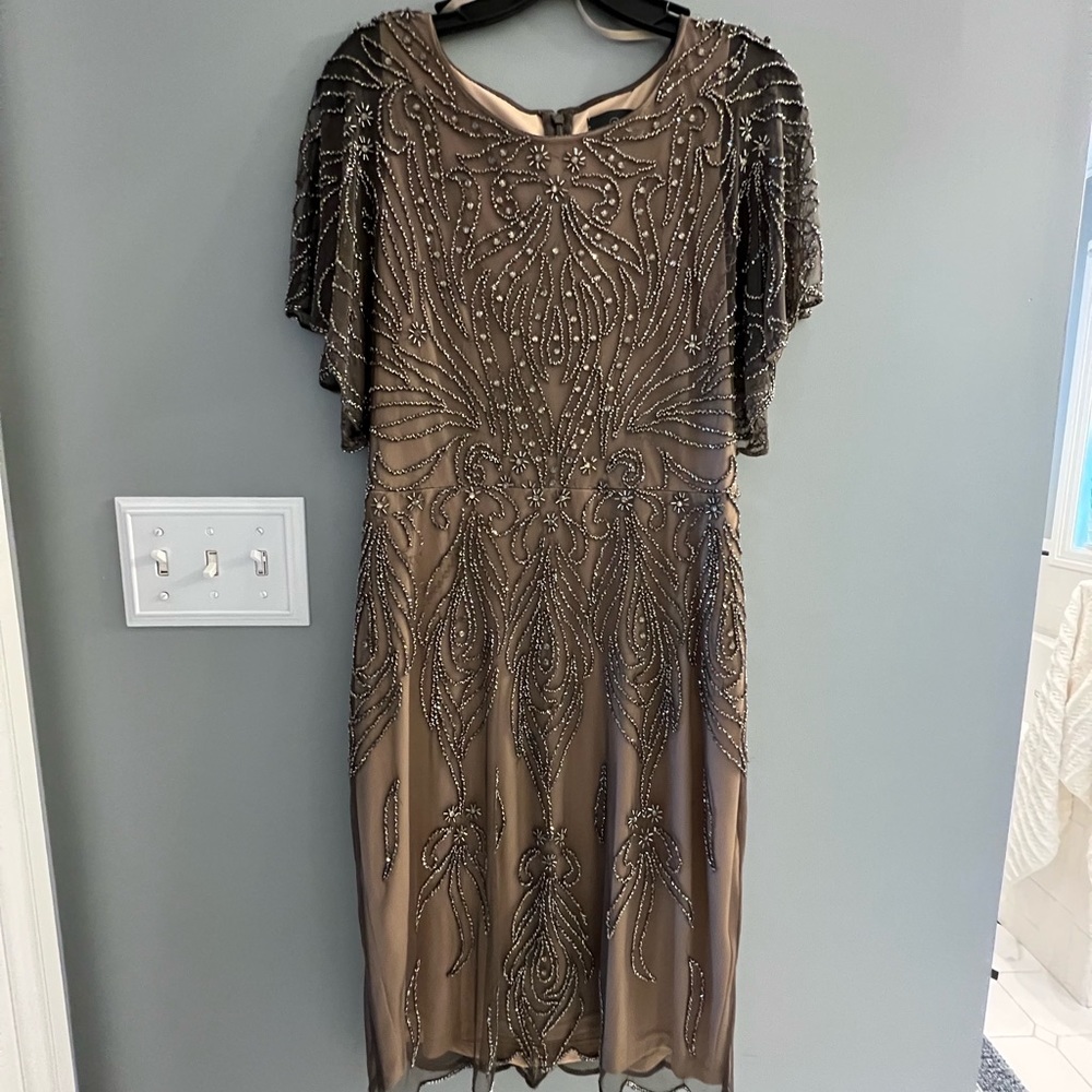 Midi beaded cocktail dress